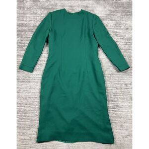 Classic Emerald Long Sleeve Sheath Dress